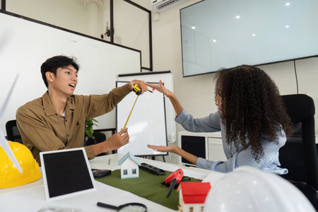 Eco-Friendly Strategy and Measuring Techniques. Team innovating sustainable solutions for future...