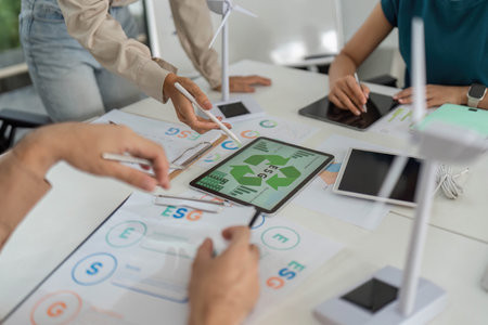 Collaborative ESG Planning Session with Sustainable Focusの写真素材