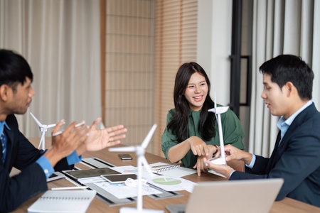 Business professionals Engaging ESG Discussion Among Business Professionalsの写真素材