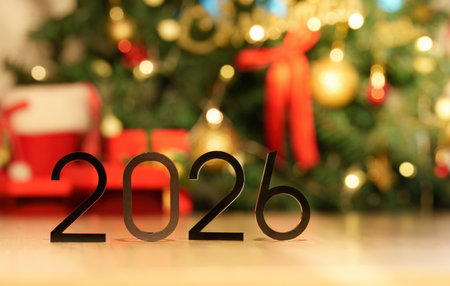 Christmas and New Year 2026 Celebration with Festive Decorations