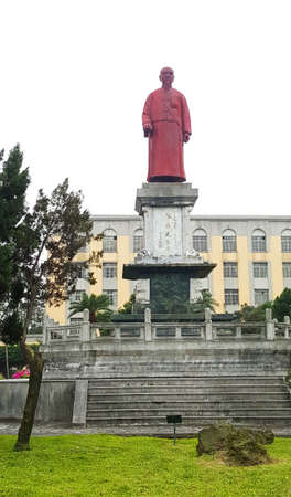 Linsen statue in Jieshou Park, Taipen, Taiwanのeditorial素材