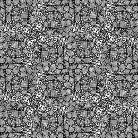 Seamless pattern drawn by hand. Reptile skin of crocodile, alligator, monitor lizard, turtle, snake....