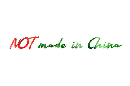 inscription not made in China to Low Poly.の写真素材