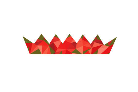 Low Poly style crown, covid-19の写真素材