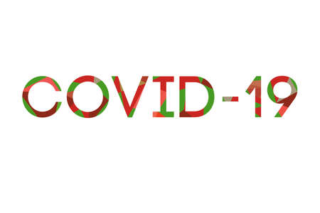 inscription covid-19 to Low Poly.の写真素材