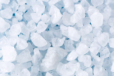 white crystals of coarse salt.