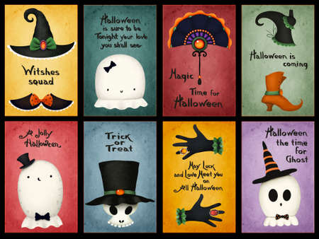Halloween Collection magic isolation object for design use for invitation, label, tag, set for party, event,icon, stickerの写真素材