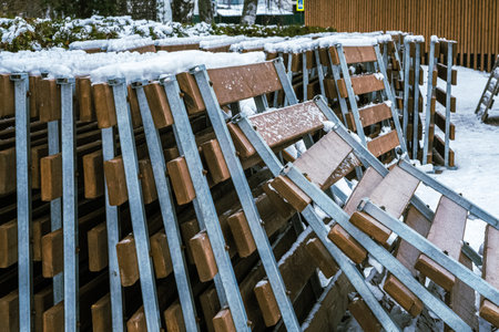 A city in Russia is a winterの写真素材