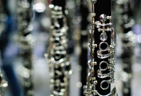 clarinet detail black and silverの写真素材