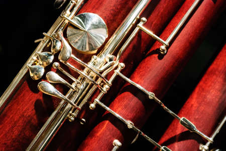 detail bassoon wood instrumentの写真素材
