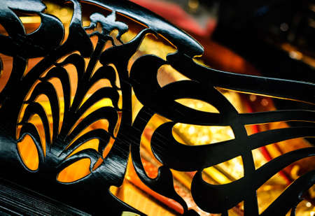 antique piano detailの写真素材