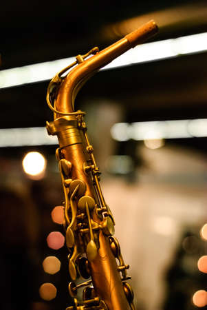 saxophone detail ligtsの写真素材