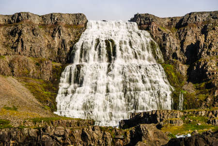 spectacular Dynjandi waterfall icelandの写真素材