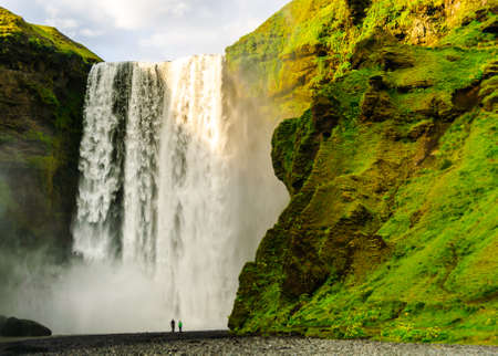 skogafoss iceland waterfallの写真素材
