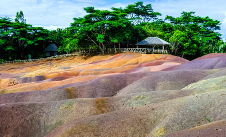 exotic colored earth chamarel mauritiusの写真素材