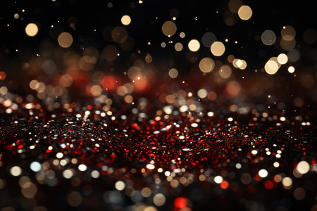 Abstract bokeh lights background. Christmas or New Year concept. Red Glitter Background for Christmas or Special Occasion. AI generatedの素材