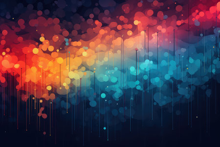 Abstract background with bokeh lights and stars for National Nothing Day. AI generatedの素材