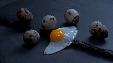 quail eggs and quail eggsの写真素材