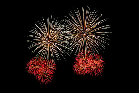 firework on black isolateの写真素材