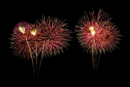 firework on black isolateの写真素材