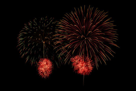 firework on black isolateの写真素材