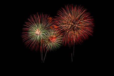 firework on black isolateの写真素材