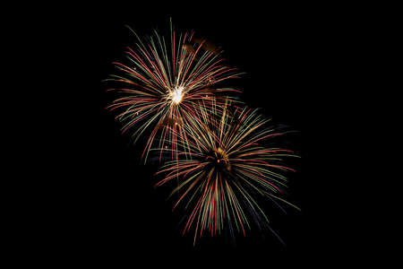 firework on black isolateの写真素材