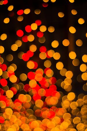 Christmas and New Year Lights Bokehの写真素材