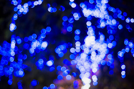 Christmas and New Year Lights Bokehの写真素材