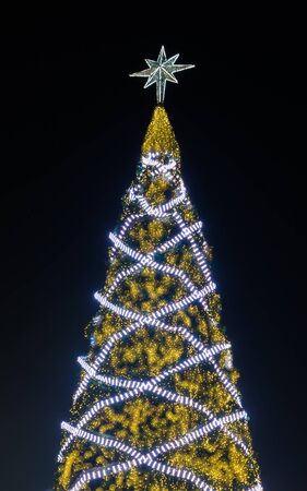 Blur of Christmas Tree Decorationsの写真素材