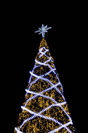 Blur of Christmas Tree Decorationsの写真素材