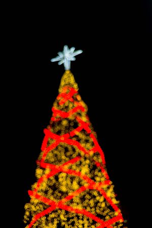 Blur of Christmas Tree Decorationsの写真素材