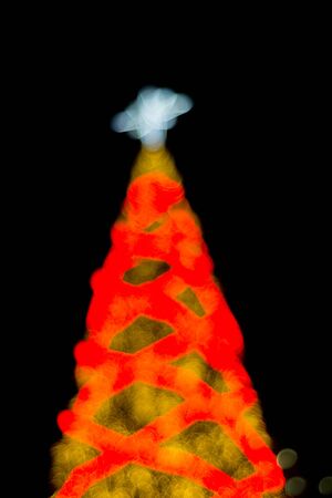Blur of Christmas Tree Decorationsの写真素材