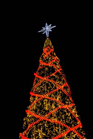 Blur of Christmas Tree Decorationsの写真素材