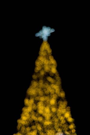 Blur of Christmas Tree Decorationsの写真素材