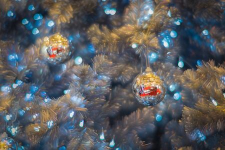 Blur of Christmas Tree Decorationsの写真素材