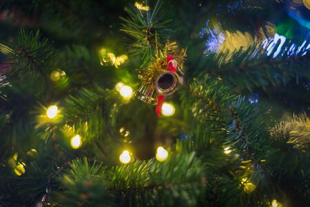 Blur of Christmas Tree Decorationsの写真素材