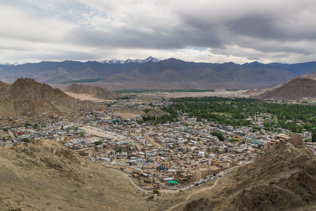 Views of Leh city from the top.の写真素材