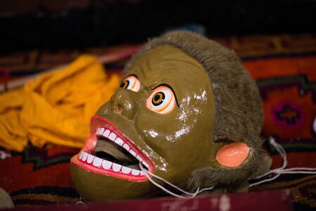 Wooden mask  in Hemis Festival 2014 at Hemis Monastery.の写真素材