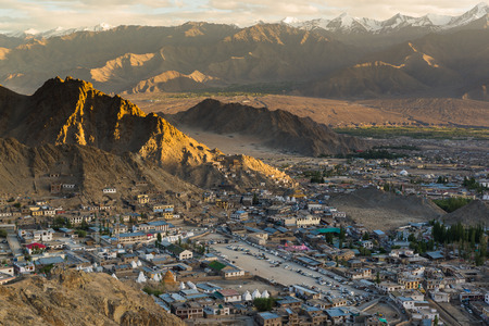 Views of Leh city from the top.の写真素材