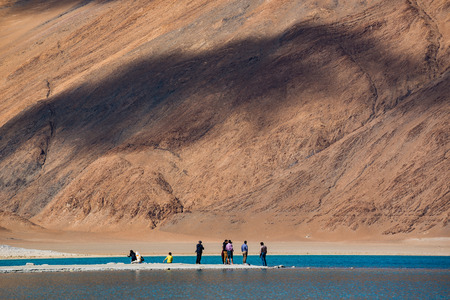 Pangong Lake in Ladakh,India.の写真素材