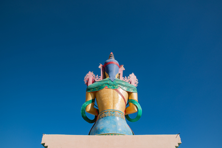 Buddha Statue at Diskit Monastery,Nubra Valley, Ladakh, Indiaの写真素材