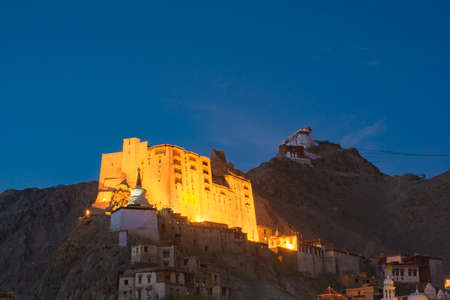 Leh Palace with dusk skyのeditorial素材
