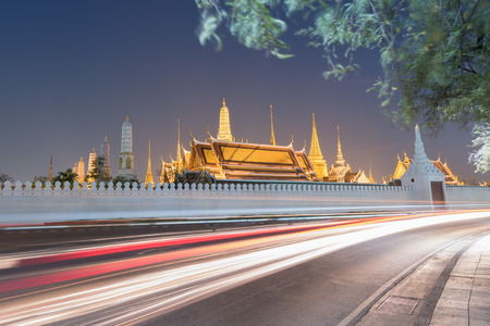 Wat Phra Kaew at night Bangkok,Thailandのeditorial素材