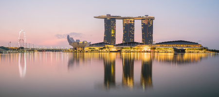 Singapore city skyline at morningのeditorial素材