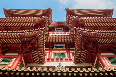 Buddha Tooth Relic Temple in China Town Singaporeのeditorial素材
