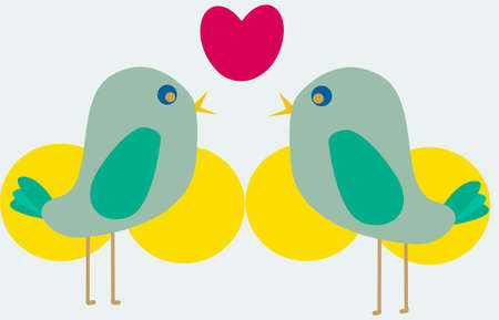 birds lovelyのイラスト素材