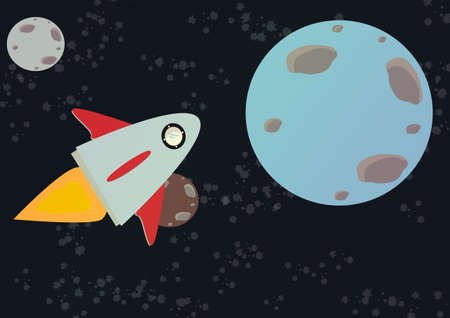 space rocket crossing