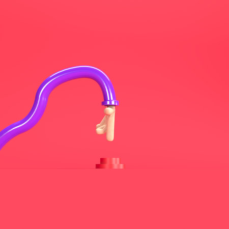 3d rendering of a human figure jumping over a red background.の写真素材