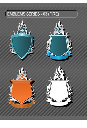 EMBLEMS SERIES 03 - Fire and Flameのイラスト素材